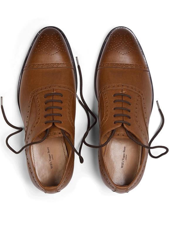 Will's Vegan Store Goodyear Welt Brogues Tan
